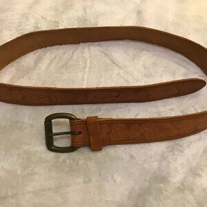 Brown leather belt
